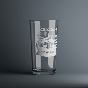 Sitodruk dokoła na szklankach do piwa dla Kontynuacja