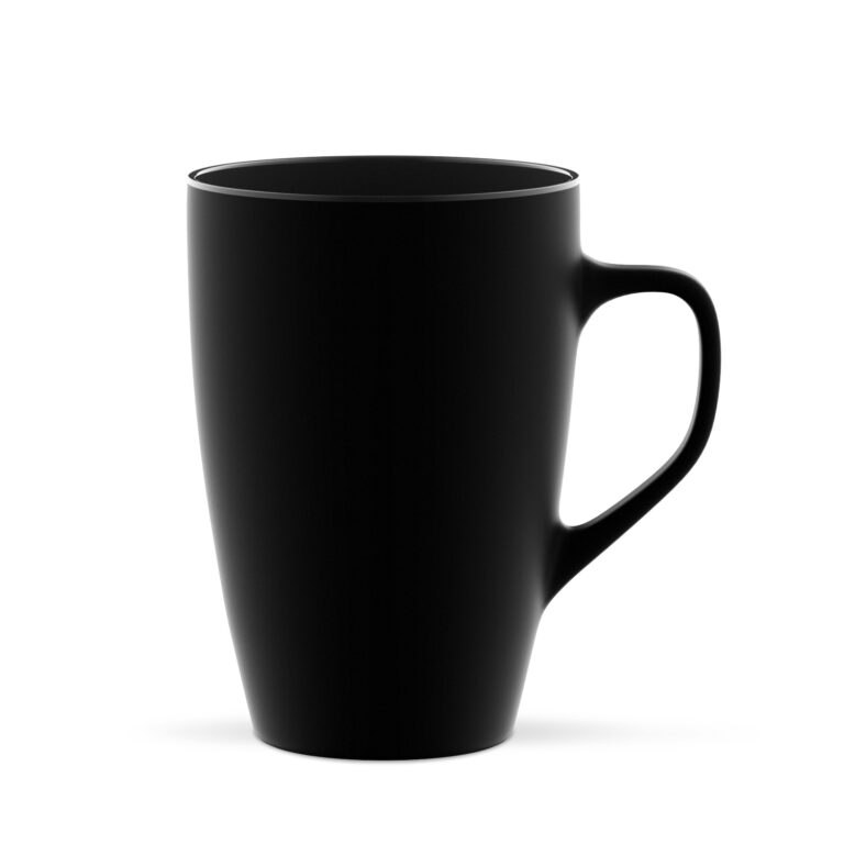 Kubek ceramiczny Queeen 370 ml pod nadruk. Czarny